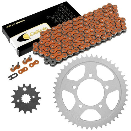 Drive Chain & Sprockets Kit for Suzuki GSX600F Katana 600F 1998 99-06 / Orange