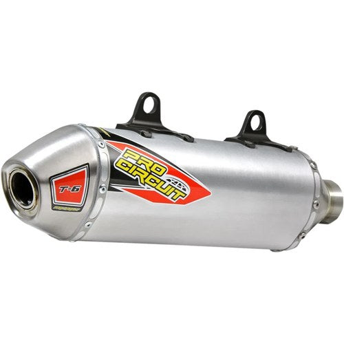 Pro Circuit T-6 Slip-On Exhaust System (Natural) 0151545A