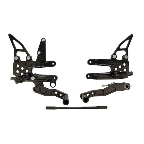 Suzuki 2011-2015 GSXR600/750 Driven TT Rearset - Adjustable - STANDARD/GP Shift
