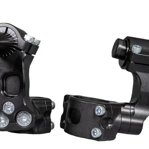 2017-2024 Kawasaki Ninja 650 Woodcraft Side Mount Clipons - 75mm Eccentric Mount