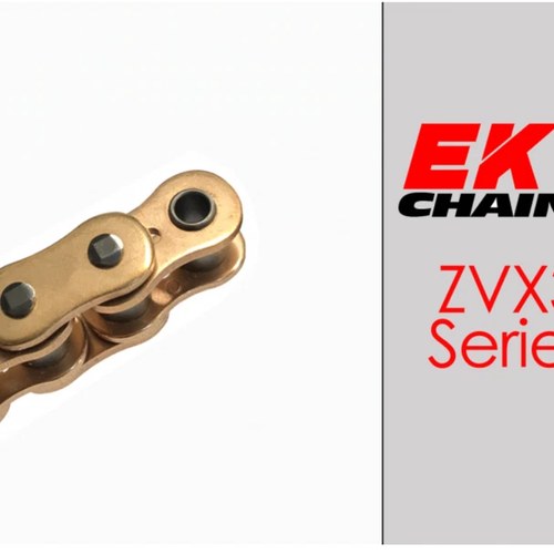 EK 525ZVX3 Gold Chain 130 Link Motorcycle NX-Ring 525ZVX3-130/Gold High Strength