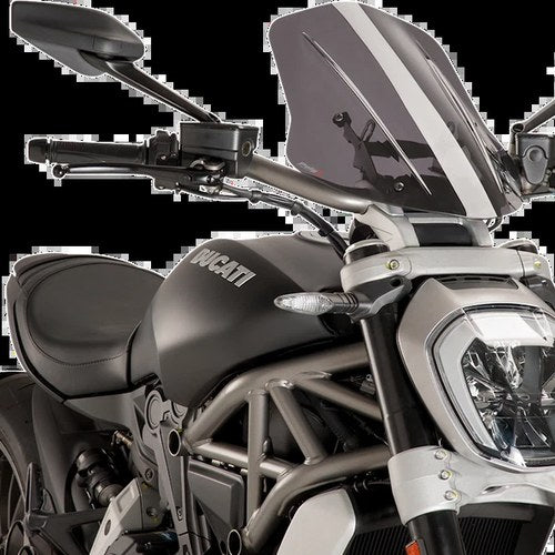 Ducati 2016-2018 XDiavel /S Puig Windscreen Next Gen Naked Smoke -ADJUSTABLE