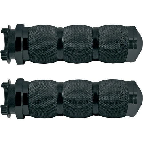 Avon Air Cushion Grips 1" for Metric Cruisers (Anodized Black)