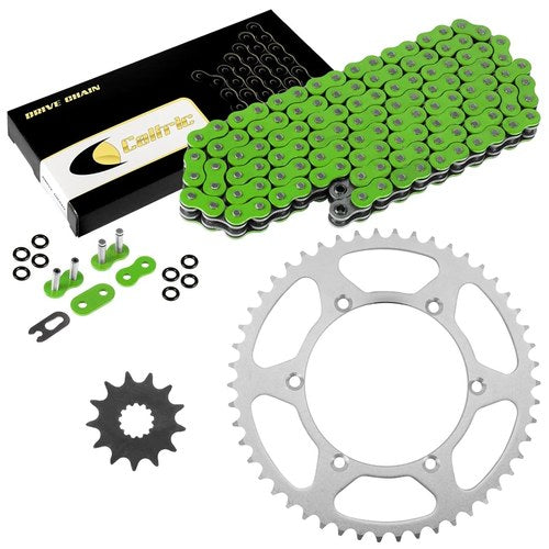 Green O-Ring Drive Chain & Sprockets Kit for Kawasaki WR450F 2007-2016