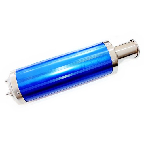 460mm Blue Alloy Exhaust Muffler+ Clamp 150cc 250cc Pit Quad Dirt Bike ATV Buggy