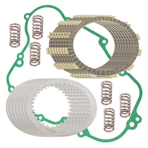 Clutch Friction Steel Plates And Gasket Kit for Kawasaki KX500 1989-2004