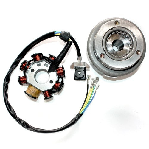 8 Poles Magneto Stator Roller Flywheel 250cc Engine Pit Trail Quad Dirt Bike ATV