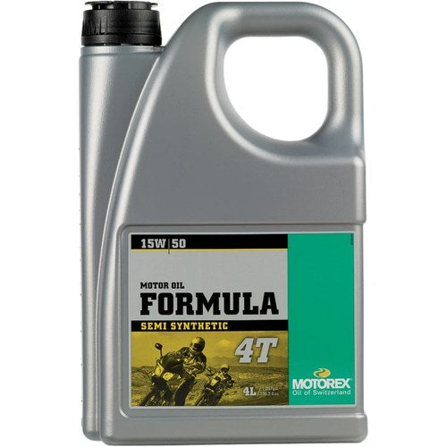 Motorex Formula 4T Semi-Synthetic 4-Stroke Motor Oil, 15W-50, 4 Liter, 102316