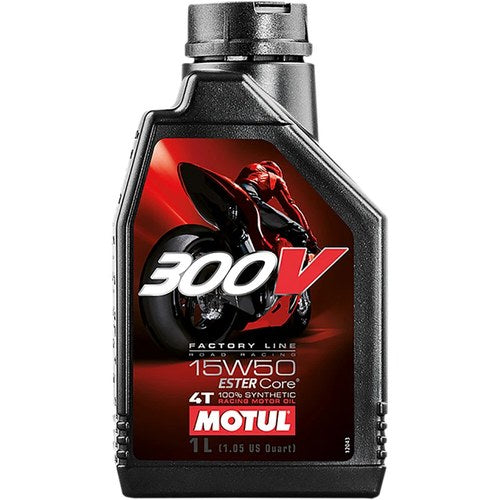 Motul 300V Full-Synthetic 4-Stroke Racing Motor Oil | 15W-50 | 1 Liter | 104125