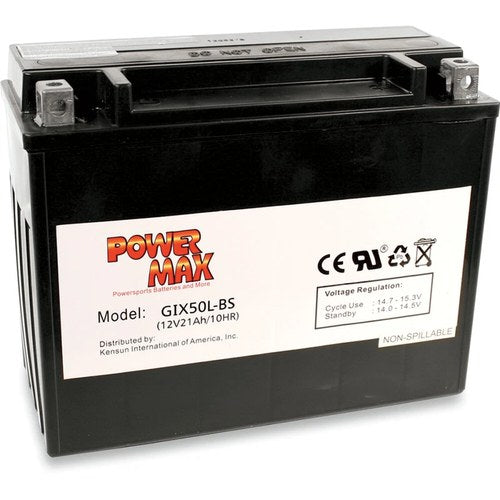 Power Max 12V Maintenance-Free Battery (Cross Ref Y50N18L-A) GIX50L-BS