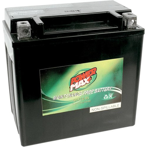 Power Max 12V Maintenance-Free Battery (Cross Ref YTX14-BS) GTX14-BS
