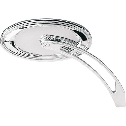 Arlen Ness - 13-044 - Die-Cast Oval Stepped Mirror, Chrome