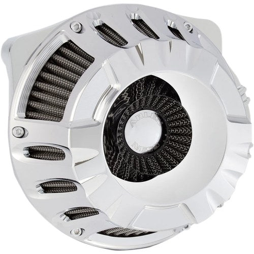 Arlen Ness - 18-916 - Inverted Series Air Cleaner Kit, Deep Cut - Chrome