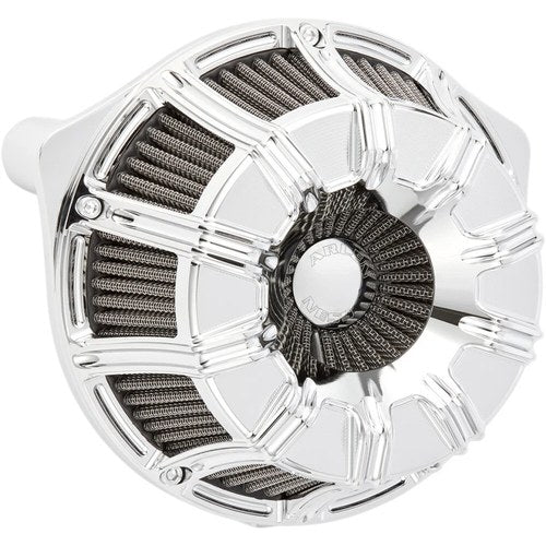 Arlen Ness - 18-946 - Inverted Series Air Cleaner Kit, 10-Gauge - Chrome