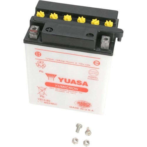 Yuasa Yumicron High Performance Conventional Battery (YB14-B2) YUAM224B2