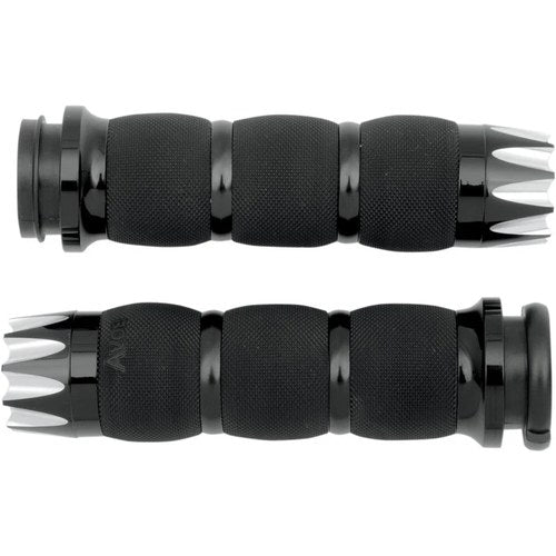 Avon Air Cushion Grips H-D Motorcycles w/Fly-By-Wire Throttle (EXCALIBUR Black)