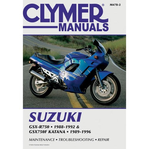 Clymer Physical Book for Suzuki GSX-R750, 1988-1992, GSX750F Katana 1989-1996