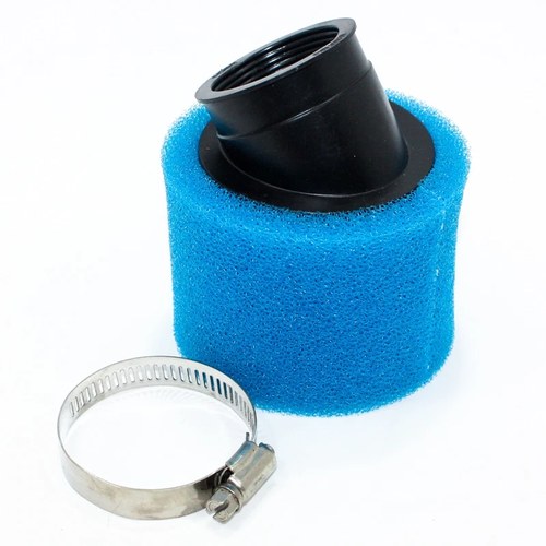 41mm 42mm Bent Angled Foam Air Filter Pod Pit Quad Dirt Bike ATV Buggy Blue