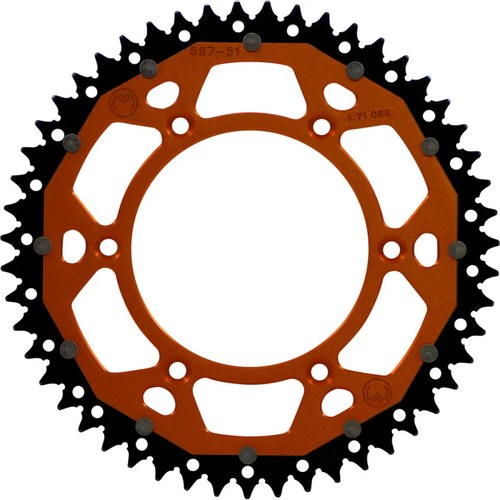 Moose Racing 51T Dual Rear Sprocket (Orange) 51-tooth | 1210-1525