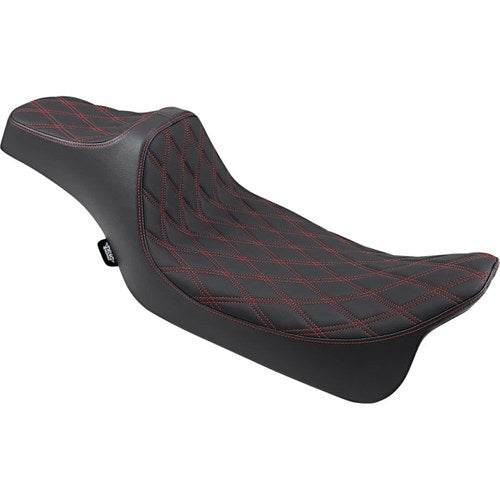 Drag Specialties Predator Iii Seat - Extended - Diamond (Black/Red) 0801-1262