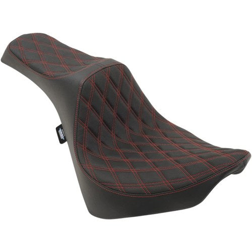 Drag Specialties Predator Iii Seat, Double Diamond (Red/Black) 0802-1147
