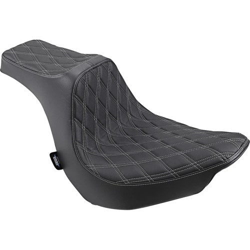 Drag Specialties Predator Iii Seat - Diamond - Vinyl (Black/Silver) 0802-1189