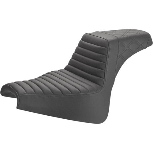 Saddlemen Step Up 2-Up Seat, Tuck and Roll/Lattice Stitched (Black) 818-28-176
