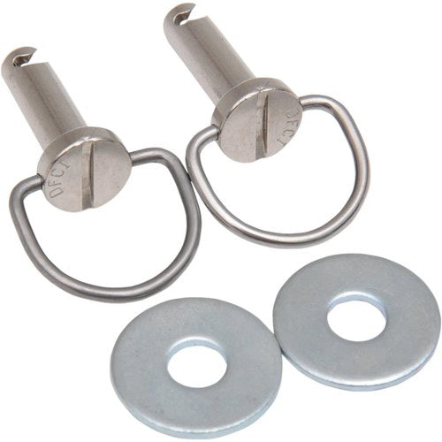 Cycle Visions Saddlebag Fasteners - 1/4 Turn with Washers (Silver) Pair | CV7272