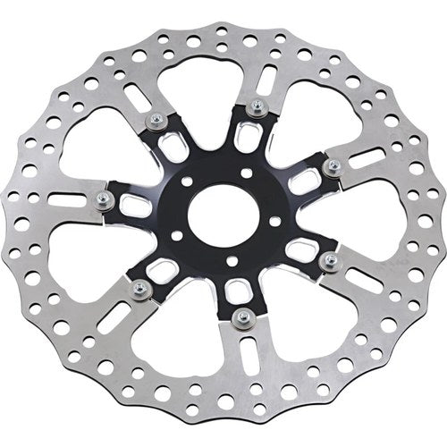 Arlen Ness Front Floating Brake Rotor - 7 Valve - 14" - Black | 33-10301-203