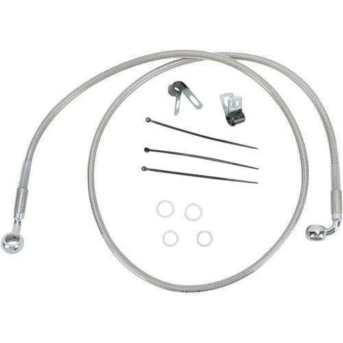 Drag Specialties +6" Brake Line - Front - Stainless Steel - FXDL01-5 | 640110-6