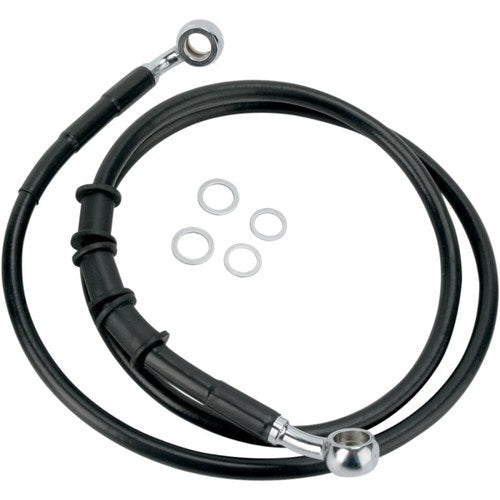 Drag Specialties Front Brake Line Flst 08-10 Black | 680214BLK