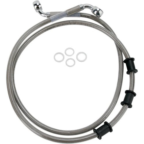 Drag Specialties +8" Brake Line, Front - Stainless Steel - FLSTN08-14 | 680219-8