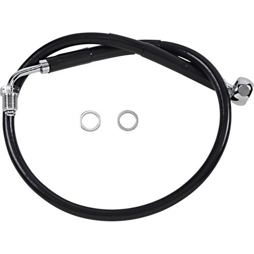 Drag Specialties Brake Line - 18- Softail - Black | 618601-BLK