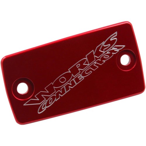 Works Connection Red Front Brake Reservoir Cover | 21-067