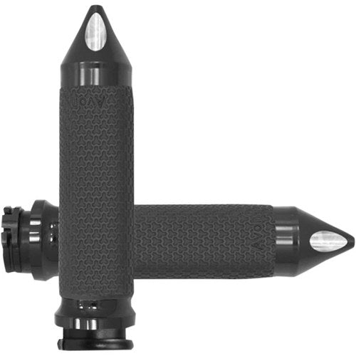 Avon Grips Small Anodized Memory Foam Spike Grips | MF-63-ANO-SPK