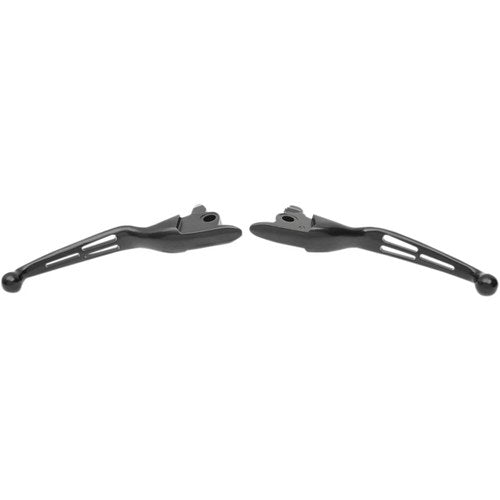 Drag Specialties Black Slotted Levers | H07-0605MB