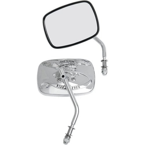 Drag Specialties Live to Ride Mirrors - Chrome - Pair | M60-0007C