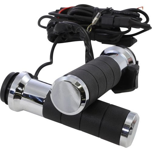 Koso North America Chrome 1" Titan-X Heated Grips | AX068M00