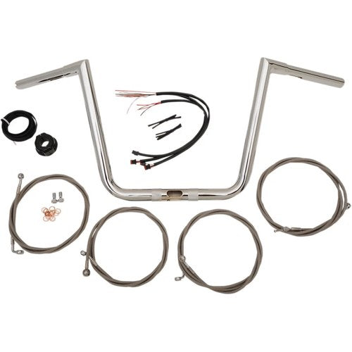 LA Choppers Chrome 13" '17 Fltr Handlebar and Cable Kit | LA-7312KT1-63