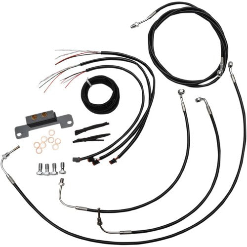 LA Choppers Black 19" Cable Kit for '17+ FL w/o ABS | LA-8055KT2-19B