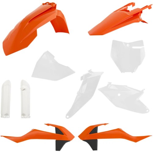 Acerbis Plastic Body Kit - OE '20 White/Orange/White - SX85 | 2686026812