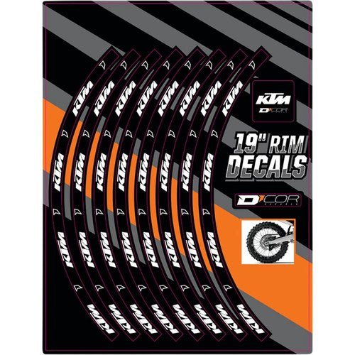 D'Cor Visuals Rim Decal - KTM Logo - 19" Rear | 40-80-203