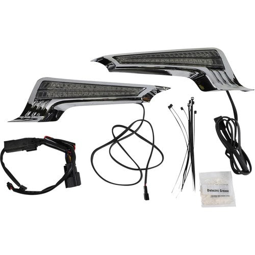 Ciro Filler Panel LED Lights - Chrome/Red | 40045