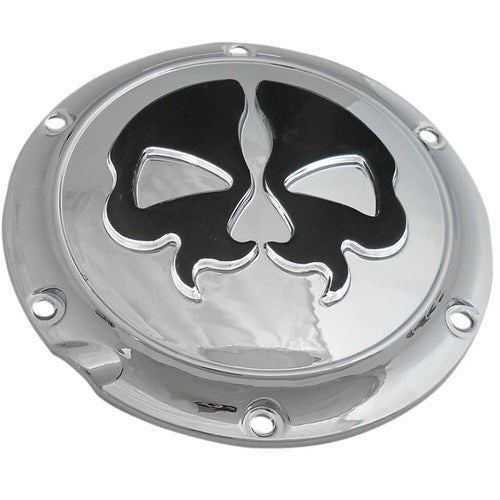 Drag Specialties Split Skull Derby Cover - Chrome | 78044B2