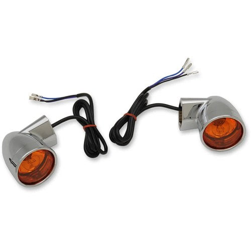 Drag Specialties Bullet Turn Signal Lights Flt - Chrome | 12-0224C-2