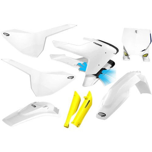 Cycra Body Kit - Powerflow - Red - White/Yellow | 1CYC-9321-02