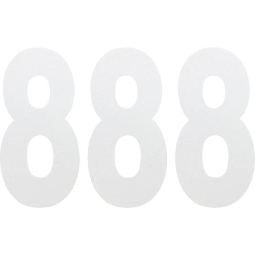 Factory Effex FX Number 8 - White - 6" | 02-4468