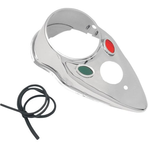 Drag Specialties Cat Eye Dash Cover - Chrome | 12-0034