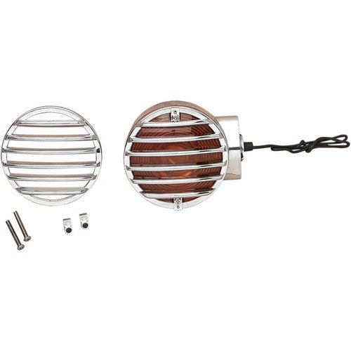 Drag Specialties Turn Signal Lens Grille - Chrome | 12-6041-BC202