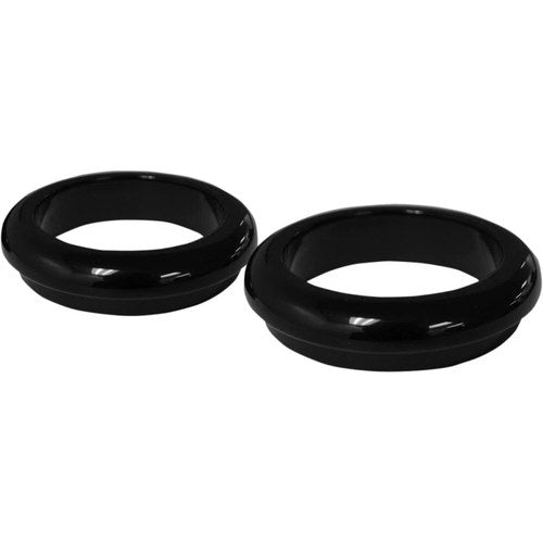 LA Choppers Fork Dust Covers - 49 mm - Gloss Black Powder Coat | LA-7503-49B